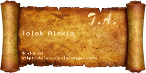 Telek Alexia névjegykártya